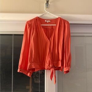 Madewell Silk Wrap Top